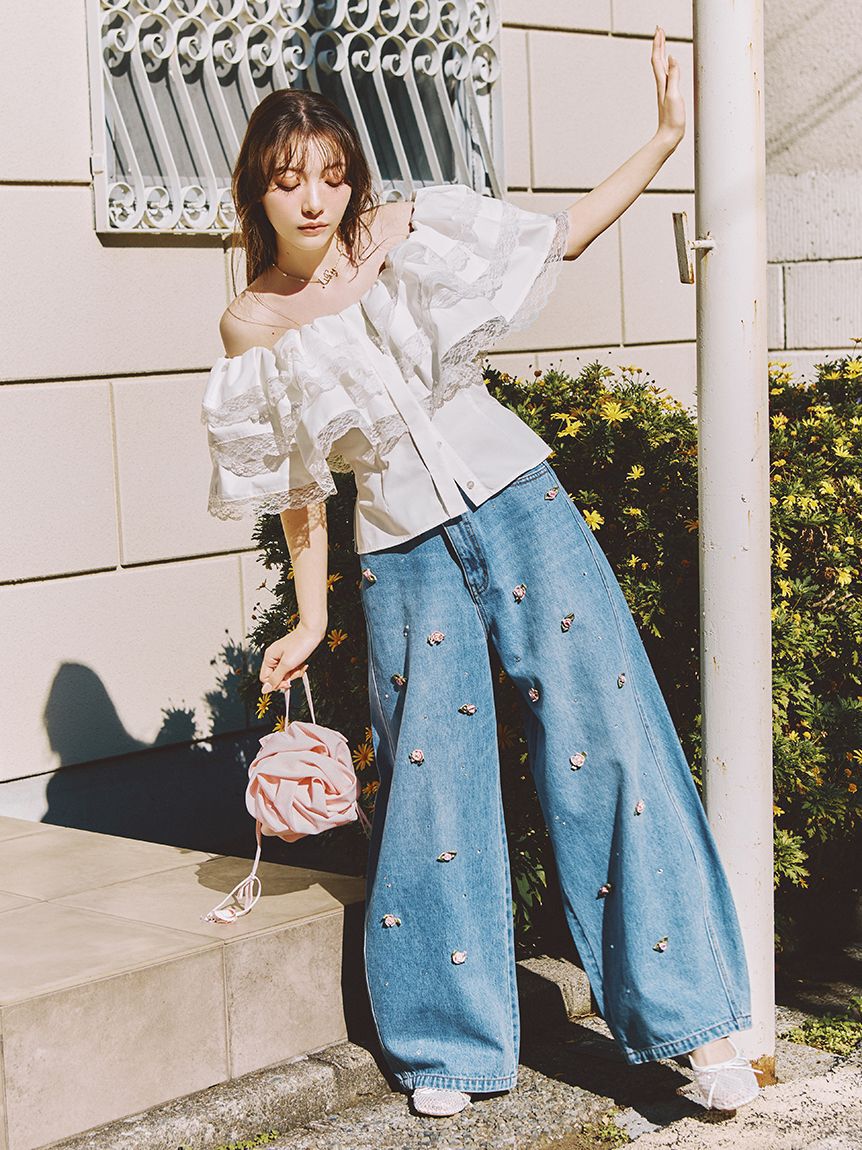 LILY BROWN「ボリュームフリルオフショル2wayブラウス」|シャツ・ブラウス|