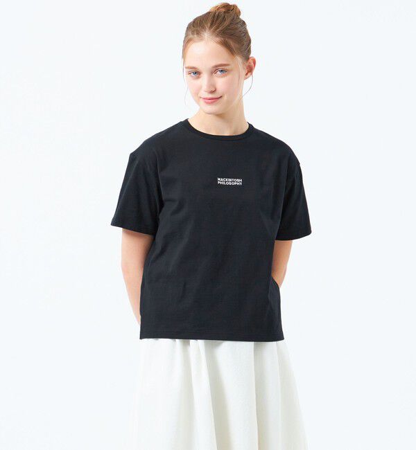 MACKINTOSH PHILOSOPHY「刺しゅうロゴTシャツ」|Tシャツ・カットソー|ブラック