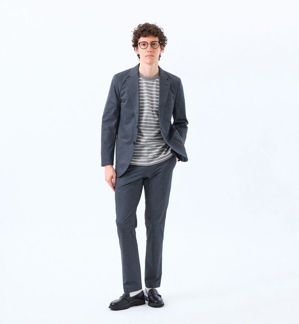 MACKINTOSH PHILOSOPHY「テーラードジャージー ジャケット ツイル/チェックプリントメッシュ」|テーラードジャケット|