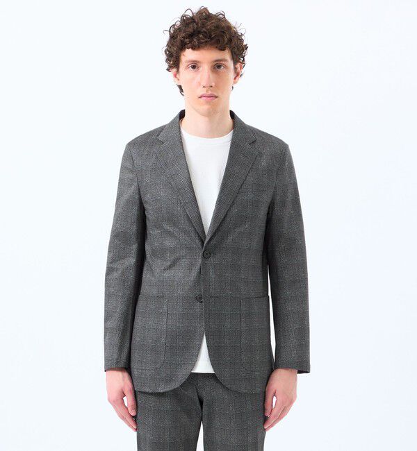 MACKINTOSH PHILOSOPHY「テーラードジャージー ジャケット ツイル/チェックプリントメッシュ」|テーラードジャケット|