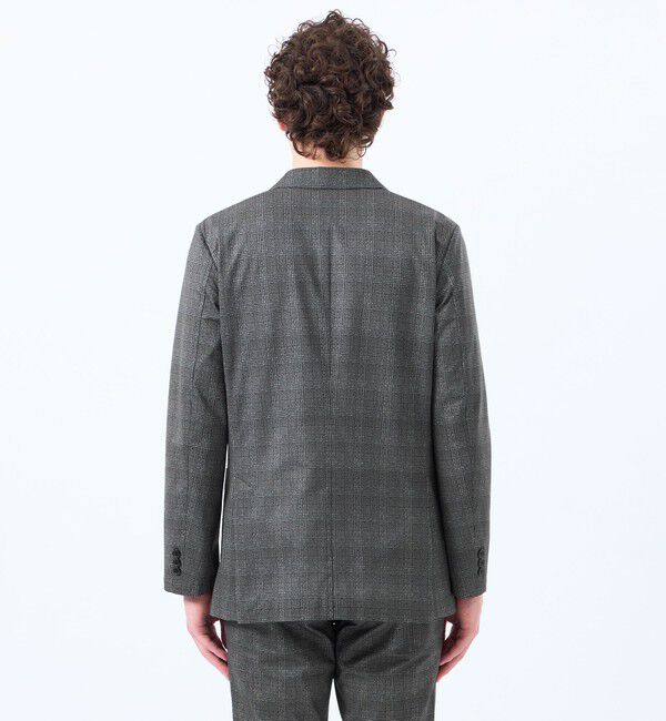 MACKINTOSH PHILOSOPHY「テーラードジャージー ジャケット ツイル/チェックプリントメッシュ」|テーラードジャケット|