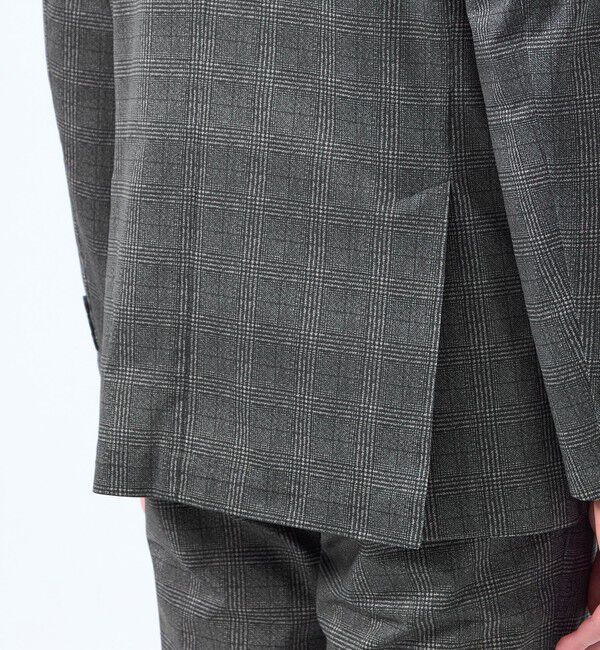 MACKINTOSH PHILOSOPHY「テーラードジャージー ジャケット ツイル/チェックプリントメッシュ」|テーラードジャケット|