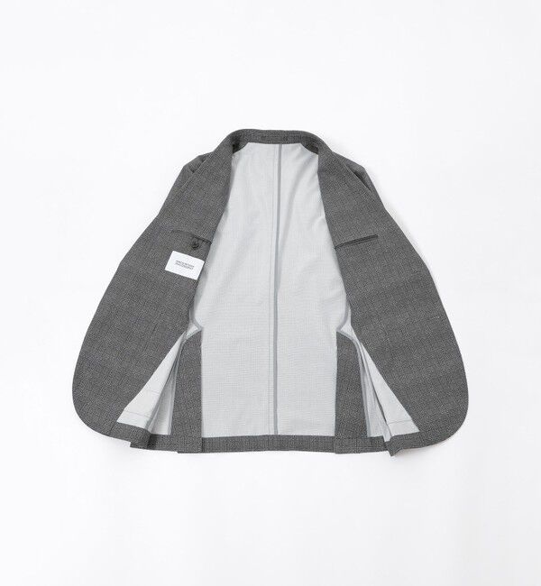 MACKINTOSH PHILOSOPHY「テーラードジャージー ジャケット ツイル/チェックプリントメッシュ」|テーラードジャケット|