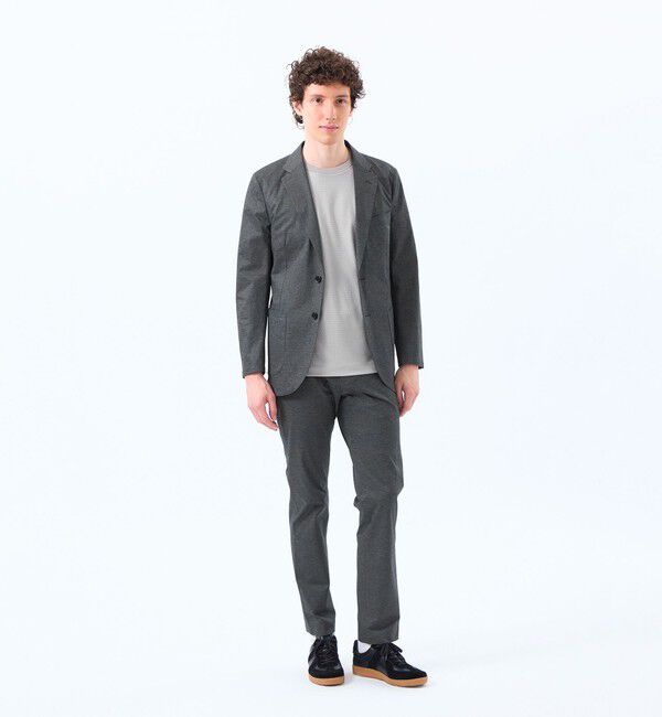 MACKINTOSH PHILOSOPHY「テーラードジャージー ジャケット ツイル/チェックプリントメッシュ」|テーラードジャケット|