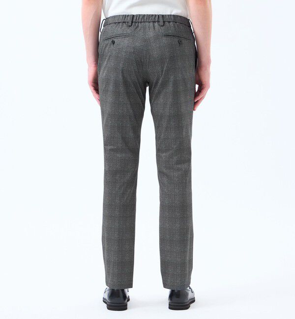 MACKINTOSH PHILOSOPHY「テーラードジャージーパンツ ツイル/チェックプリントメッシュ」|スラックス|