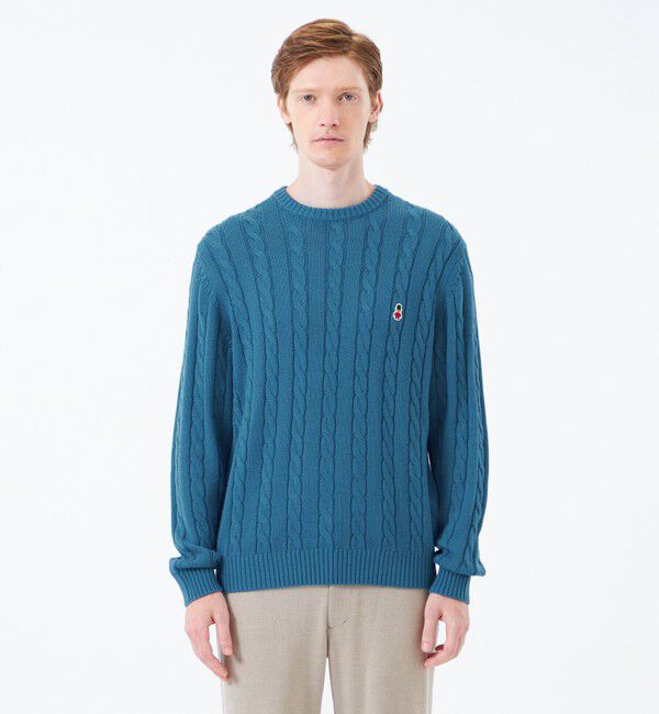 MACKINTOSH PHILOSOPHY「バッキンガムベア ケーブル クルーネックプルオーバー」|ニット・セーター|