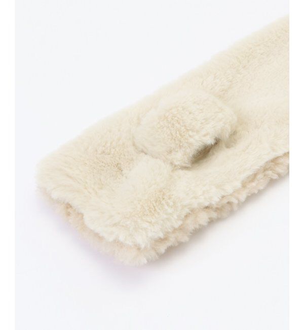 ikka「エコボアXフェイクファーリバー差し込み」|マフラー|