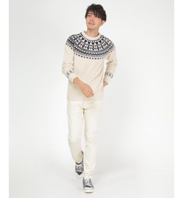 ikka「球心柄モールクルーニット」|ニット・セーター|