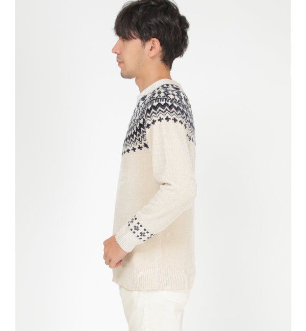 ikka「球心柄モールクルーニット」|ニット・セーター|