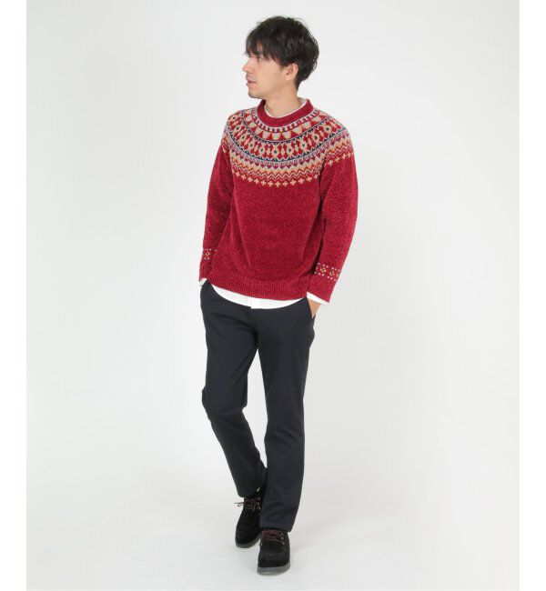 ikka「球心柄モールクルーニット」|ニット・セーター|