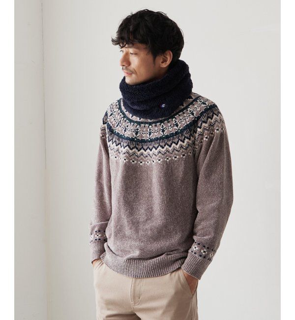 ikka「球心柄モールクルーニット」|ニット・セーター|