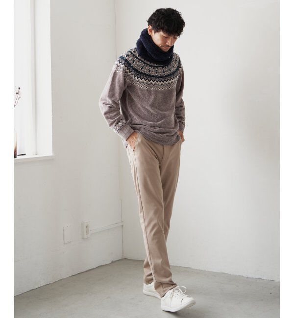 ikka「球心柄モールクルーニット」|ニット・セーター|