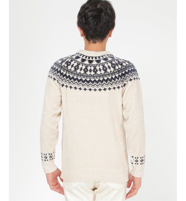 ikka「球心柄モールクルーニット」|ニット・セーター|