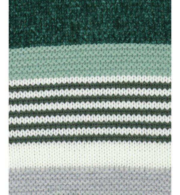 ikka「【洗濯機で洗える】モールミックスボーダーニット」|プルオーバー|