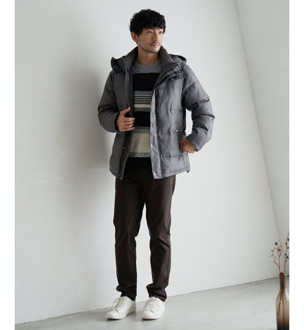 ikka「【洗濯機で洗える】モールミックスボーダーニット」|プルオーバー|