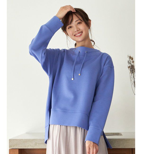 ikka「ダンボールニットスピンドルプルオーバー」|パーカー|