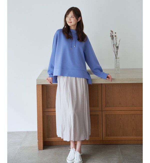 ikka「ダンボールニットスピンドルプルオーバー」|パーカー|