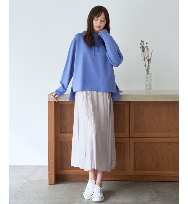 ikka「ダンボールニットスピンドルプルオーバー」|パーカー|