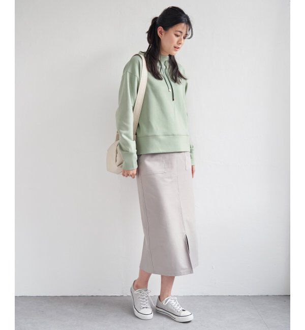 ikka「ダンボールニットスピンドルプルオーバー」|パーカー|