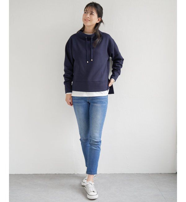 ikka「ダンボールニットスピンドルプルオーバー」|パーカー|