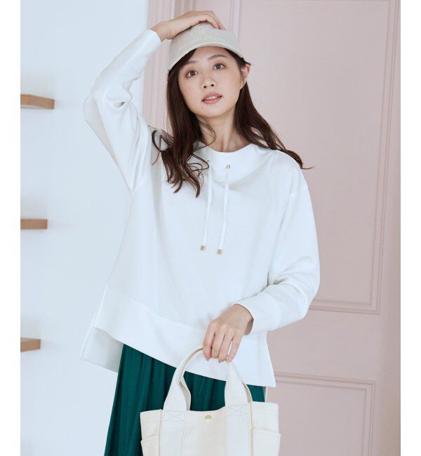 ikka「ダンボールニットスピンドルプルオーバー」|パーカー|