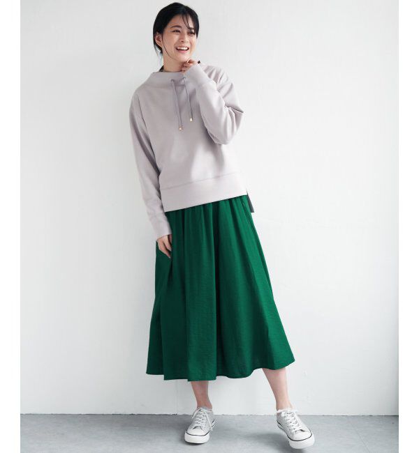 ikka「ダンボールニットスピンドルプルオーバー」|パーカー|