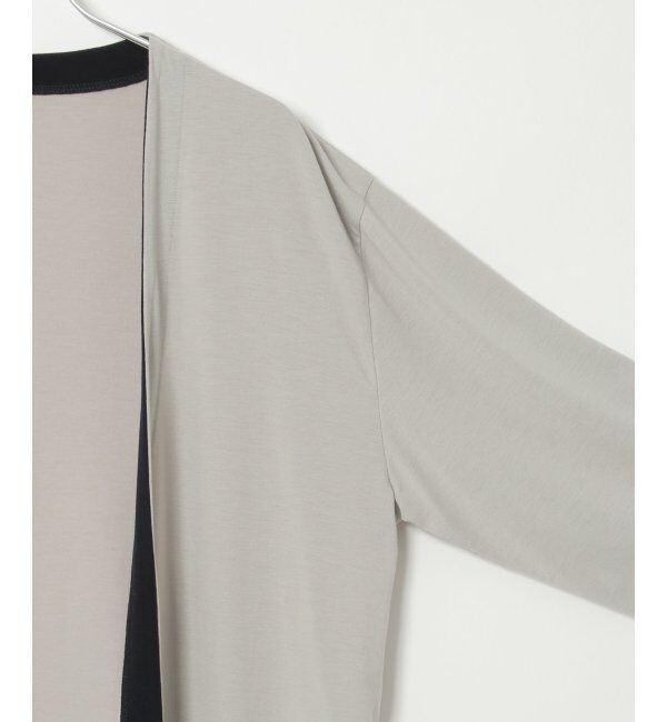 ikka「バイカラーボタンレスカーディガン」|カーディガン|