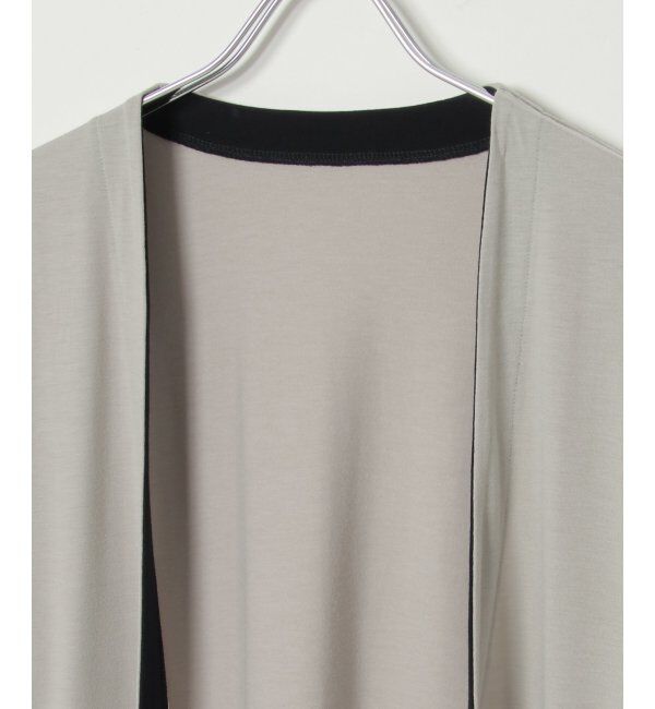 ikka「バイカラーボタンレスカーディガン」|カーディガン|