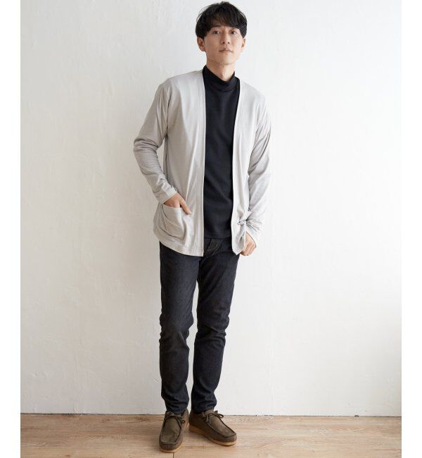 ikka「バイカラーボタンレスカーディガン」|カーディガン|