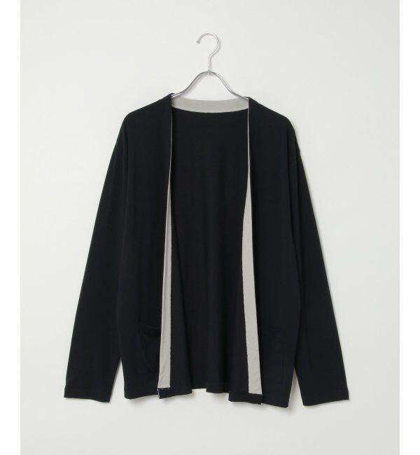 ikka「バイカラーボタンレスカーディガン」|カーディガン|