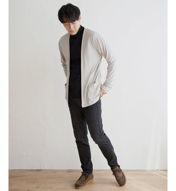 ikka「バイカラーボタンレスカーディガン」|カーディガン|