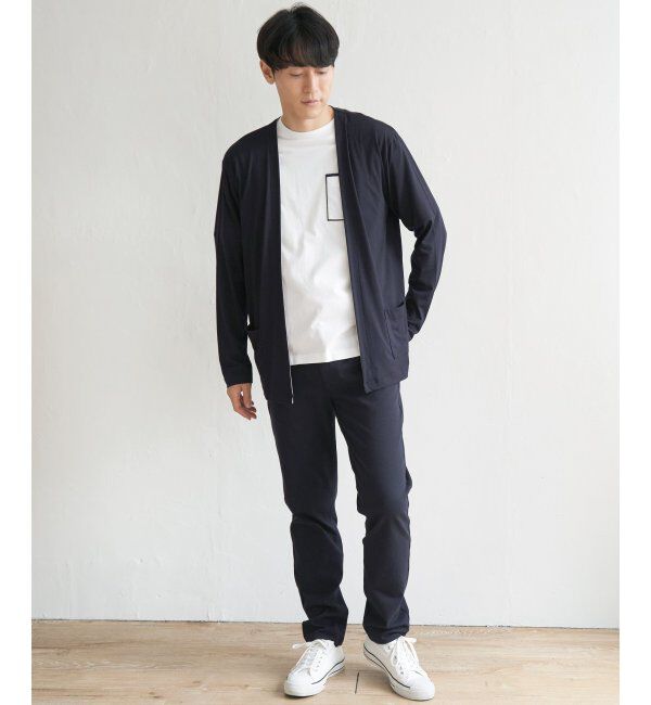 ikka「バイカラーボタンレスカーディガン」|カーディガン|