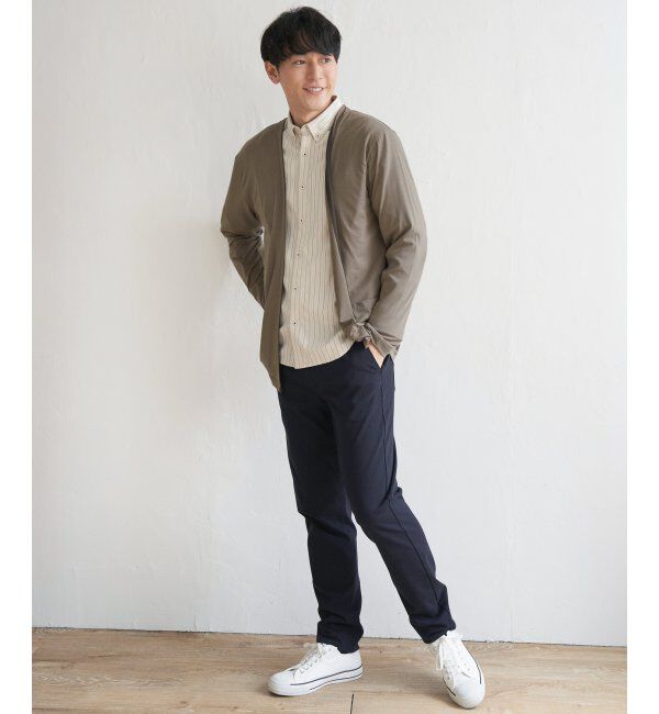 ikka「バイカラーボタンレスカーディガン」|カーディガン|