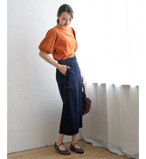 ikka「袖フクレ切替半袖プルオーバー」|その他|