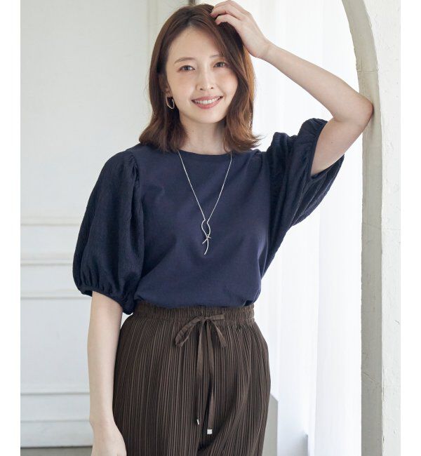 ikka「袖フクレ切替半袖プルオーバー」|その他|