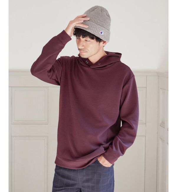 ikka「【抗菌防臭】GOKU楽ダンボールパーカー」|パーカー|ワイン