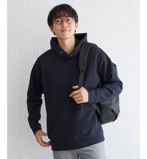 ikka「【抗菌防臭】GOKU楽ダンボールパーカー」|パーカー|ネイビーブルー