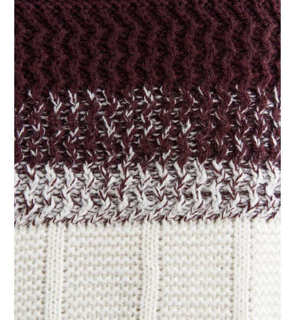 ikka「バイカラーグラデーションニット」|プルオーバー|