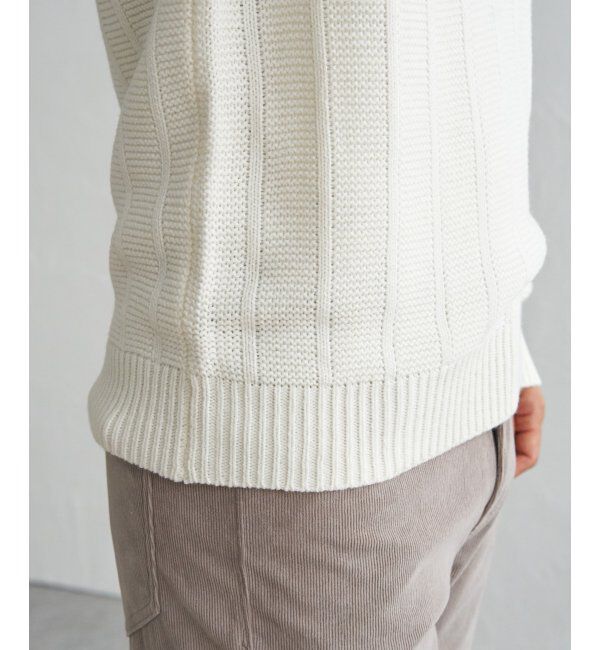 ikka「バイカラーグラデーションニット」|プルオーバー|