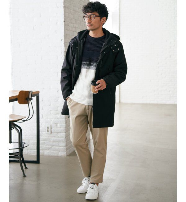 ikka「バイカラーグラデーションニット」|プルオーバー|