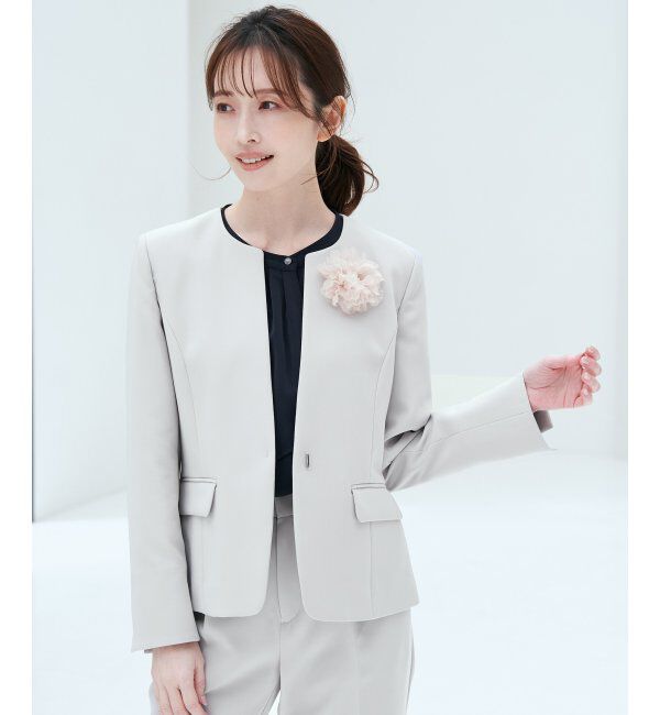 IKKA LOUNGE「ウォッシャブルキーネックジャケット」|その他|