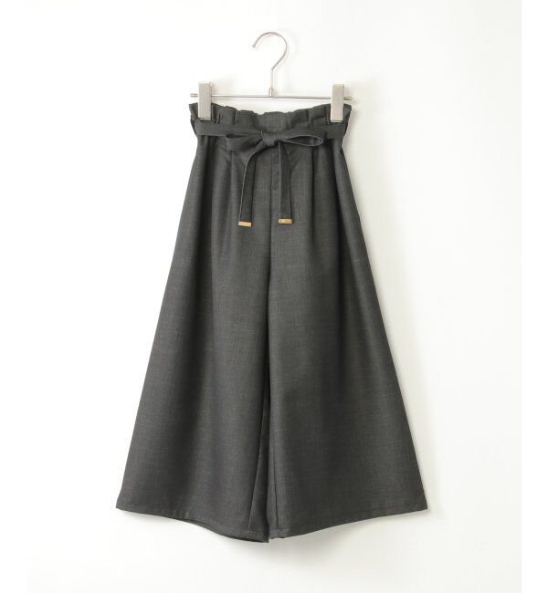 ikka kids「TRベルト付きタックワイドパンツ（120~160cm）」|その他|チャコール