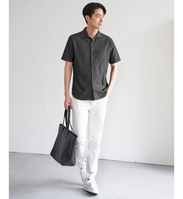 IKKA LOUNGE「【吸水速乾／イージーケア】アーバンドライ フルオープンポロシャツ」|Tシャツ・カットソー|