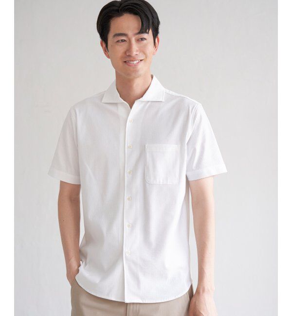 IKKA LOUNGE「【吸水速乾／イージーケア】アーバンドライ フルオープンポロシャツ」|Tシャツ・カットソー|