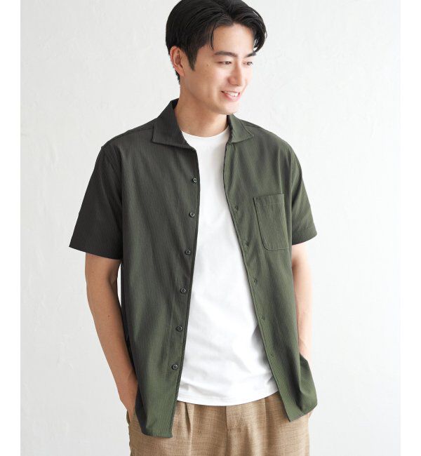 IKKA LOUNGE「【吸水速乾／イージーケア】アーバンドライ フルオープンポロシャツ」|Tシャツ・カットソー|