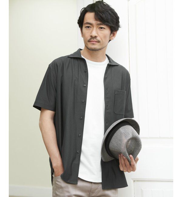 IKKA LOUNGE「【吸水速乾／イージーケア】アーバンドライ フルオープンポロシャツ」|Tシャツ・カットソー|