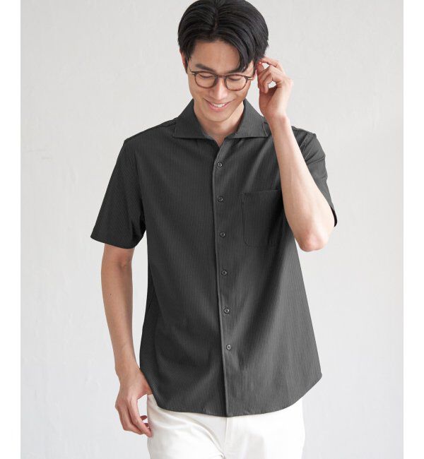 IKKA LOUNGE「【吸水速乾／イージーケア】アーバンドライ フルオープンポロシャツ」|Tシャツ・カットソー|