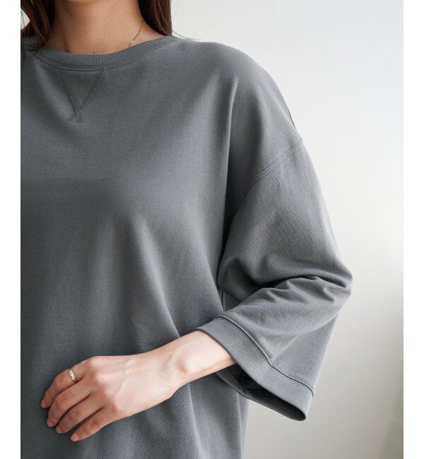 ikka「冷感ミニ裏毛スウェットT」|プルオーバー|