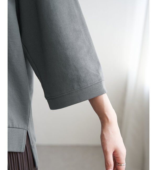 ikka「冷感ミニ裏毛スウェットT」|プルオーバー|