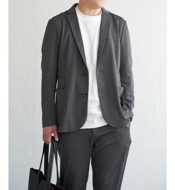 IKKA LOUNGE「GOKU楽ワークTRポンチジャケット」|テーラードジャケット|グレー